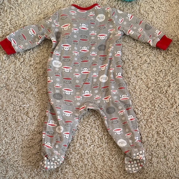 Y2K Paul Frank Playful Monkey Print Kids Footie 6 Months - Picture 5 of 5